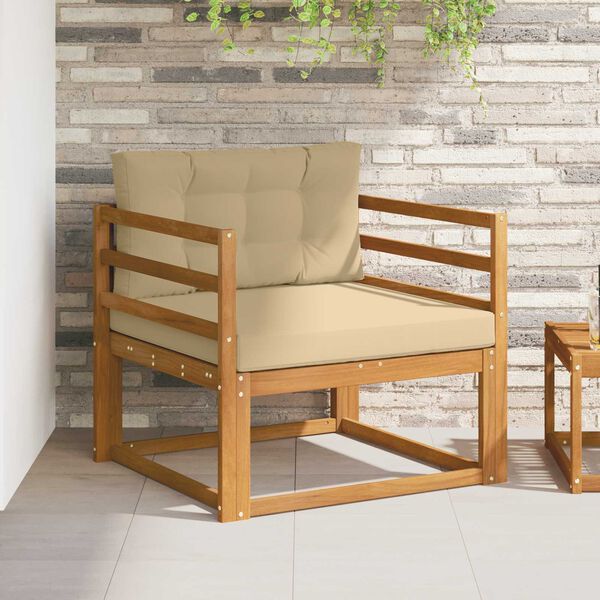 vidaXL Outdoor Mittelsofa Massivholz Akazie Natur