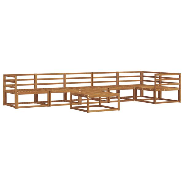 vidaXL Outdoor-Sofagarnitur 7 pcs Natur Massivholz Akazie