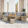 vidaXL Garten-Sofa-Set 9 pcs Beige Poly-Rattan