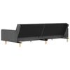 vidaXL Schlafsofa 2-Sitzer mit 2 Kissen Hellgrau Stoff