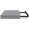 vidaXL Schwebende Wandregale 2 Stk. Grau 40x23x3,8cm MDF