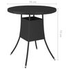 vidaXL 7-tlg. Garten-Sofagarnitur mit Auflagen Poly Rattan Schwarz
