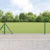 vidaXL Zaun mit Pfosten Gr&uuml;n 0,4 x 10 m Stahl und PVC