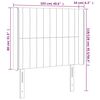 vidaXL LED Kopfteil Schwarz 103x16x118/128 cm Stoff