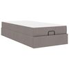 vidaXL Bettgestell mit Matratze mit Matratze 2 pcs Taupe Stoff