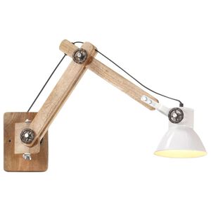 vidaXL Wandleuchte Industrie-Stil Wei&szlig; Rund E27