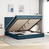 vidaXL Ottoman-Bett mit Matratzen Dunkelblau 180x200 cm Samt
