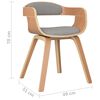 vidaXL Esszimmerst&uuml;hle 6 Stk. Taupe Bugholz und Stoff