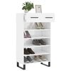 vidaXL Schuhschrank Hochglanz-Wei&szlig; 60x35x105 cm Holzwerkstoff