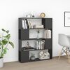 vidaXL B&uuml;cherregal Raumteiler Grau 100x24x124 cm