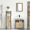 vidaXL Badezimmerm&ouml;bel-Set mit Regal mit T&uuml;r 3 pcs Braun Holzwerkstoff