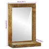 vidaXL Badezimmer Spiegel Braun 50 x 22 x 70 cm Massivholz Mango