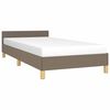 vidaXL Bettgestell mit Kopfteil ohne Matratze Taupe 90x200 cm Stoff