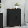 vidaXL Badezimmerschrank mit Speicher mit T&uuml;r Schwarz 60 x 35 x 80 cm