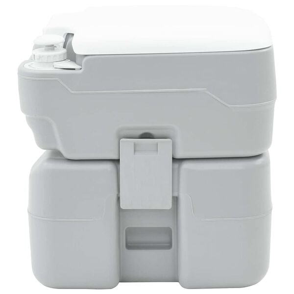 vidaXL Camping-Toilette Grau 41,5 x 36,5 x 42 cm