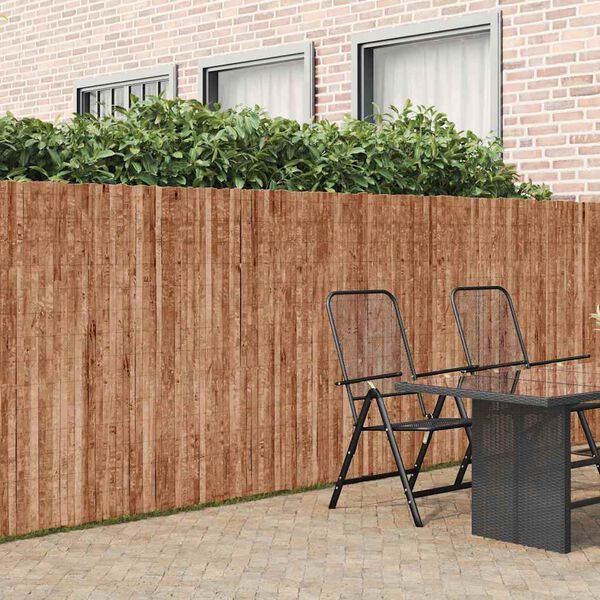 vidaXL Rindenzaun Braun 600 x 150 cm Rinde