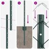 vidaXL Zaun mit Pfosten Gr&uuml;n 1,6 x 10 m Stahl und PVC