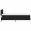 vidaXL Boxspringbett mit Matratze Schwarz 80 x 200 cm Stoff