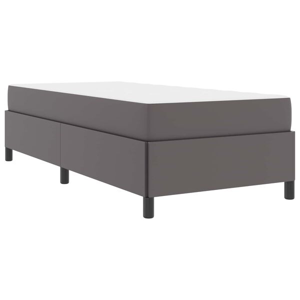 vidaXL Bettrahmen mit Matratze Grau 90 x 190 cm Stoff