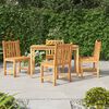 vidaXL 5-tlg. Garten-Essgruppe Massivholz Teak