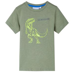 vidaXL Kinder-Kurzarmshirt Helles Khaki 104