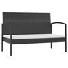 vidaXL 16-tlg. Garten-Lounge-Set mit Auflagen Poly Rattan Schwarz