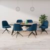 vidaXL Esszimmerst&uuml;hle 6 Stk. Blau Samt