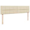 vidaXL Ottoman-Bett mit Matratzen Creme 160x200 cm Stoff
