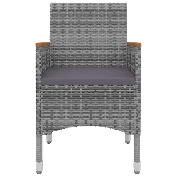 vidaXL 9-tlg. Garten-Essgruppe mit Kissen Poly Rattan und Glas