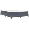 vidaXL Boxspringbett mit Matratze Dunkelgrau 140 x 190 cm Stoff