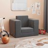 vidaXL Schlafsofa f&uuml;r Kinder Anthrazit Weicher Pl&uuml;sch