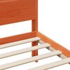 vidaXL Bettrahmen mit Kopfteil Wachsbraun 120 x 190 cm Holzwerkstoff