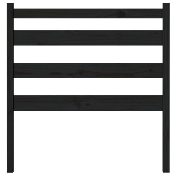 vidaXL Kopfteil Schwarz 96x4x100 cm Massivholz Kiefer