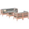 vidaXL 6-tlg. Garten-Sofagarnitur mit Kissen Massivholz Douglasie