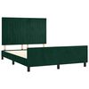 vidaXL Bettgestell ohne Matratze Dunkelgr&uuml;n 140x200 cm Samt