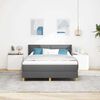vidaXL Boxspringbett mit Matratze Dunkelgrau 200 x 140 cm Polyester