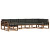 vidaXL Outdoor-Sofagarnitur 7 stk. Natur und Anthrazit