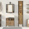 vidaXL Badezimmerm&ouml;bel-Set mit Regal 3 pcs Artisan-Eiche Holzwerkstoff