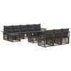 vidaXL Gartensofa-set 11 pcs Grau Poly-Rattan