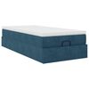 vidaXL Ottoman-Bett mit Matratze Dunkelblau 80x200 cm Samt