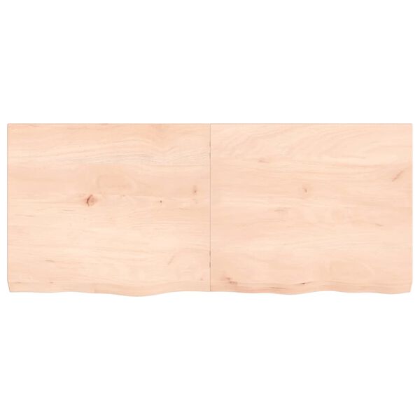 vidaXL Waschtischplatte 140x60x(2-6) cm Massivholz Unbehandelt