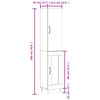 vidaXL Highboard Wei&szlig; 34,5x34x180 cm Holzwerkstoff