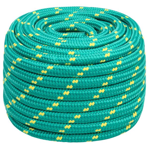 vidaXL Bootsseil Gr&uuml;n 20 mm 50 m Polypropylen