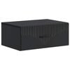 vidaXL Wandmontierter Nachttisch Schwarz 49 x 34,5 x 20 cm