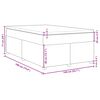 vidaXL Boxspringbett mit Matratze Taupe 140x190 cm Stoff