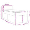 vidaXL Boxspringbett mit Matratze Schwarz 100x200 cm Samt