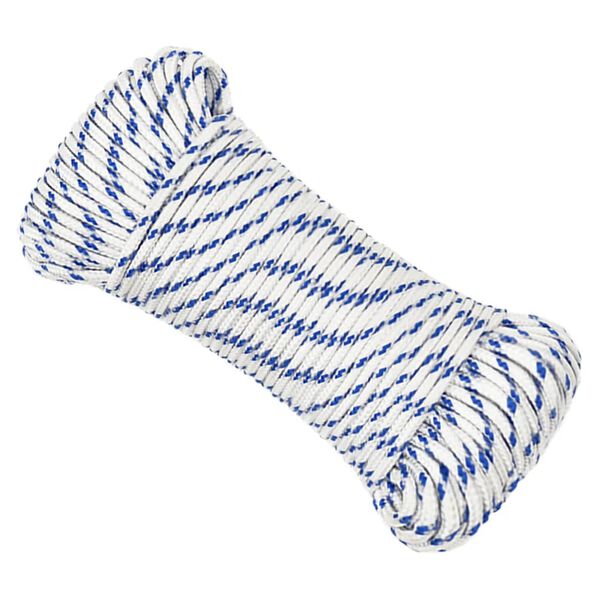 vidaXL Bootsseil Wei&szlig; 4 mm 250 m Polypropylen