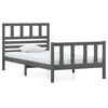 vidaXL Massivholzbett Grau 90x200 cm