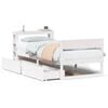 vidaXL Massivholzbett ohne Matratze Wei&szlig; 90x200 cm Kiefernholz