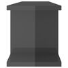 vidaXL Wandregale 2 Stk. Hochglanz-Grau 75x18x20 cm Holzwerkstoff